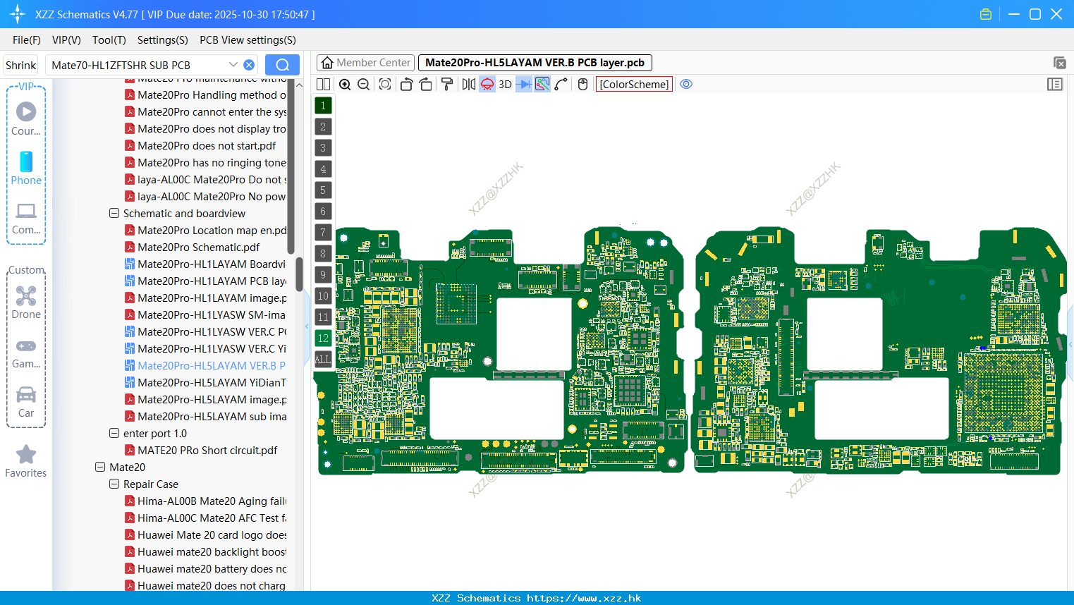 Huawei Mate20Pro-HL5LAYAM VER.B PCB Layer